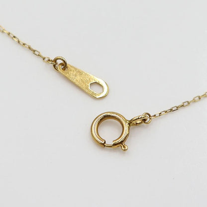 K18ダイヤペンダントネックレス　D0.20ct　D0.13ct　ネック長さ約39cm　重量2.12ｇ(石の重量含む) (中古)