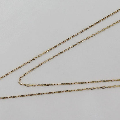 K18ダイヤペンダントネックレス　D0.20ct　D0.13ct　ネック長さ約39cm　重量2.12ｇ(石の重量含む) (中古)