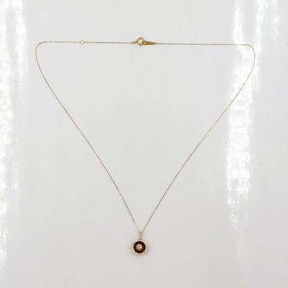 K18ダイヤペンダントネックレス　D0.20ct　D0.13ct　ネック長さ約39cm　重量2.12ｇ(石の重量含む) (中古)
