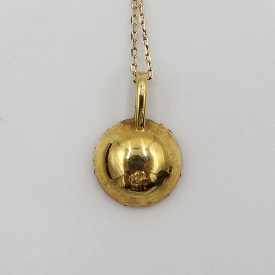 K18ダイヤペンダントネックレス　D0.20ct　D0.13ct　ネック長さ約39cm　重量2.12ｇ(石の重量含む) (中古)