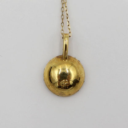 K18ダイヤペンダントネックレス　D0.20ct　D0.13ct　ネック長さ約39cm　重量2.12ｇ(石の重量含む) (中古)