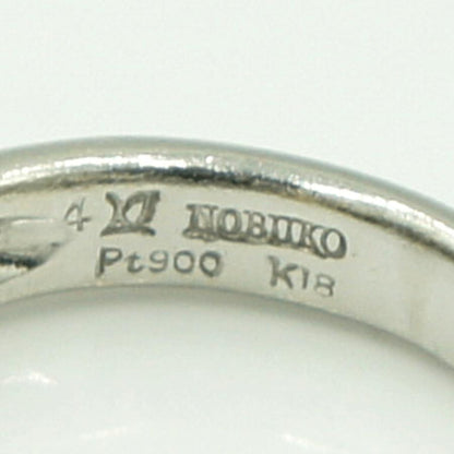 石川暢子(イシカワ ノブコ)Pt900/K18ダイヤモンドリング　D0.34ct　リングサイズ10号　重量6.96ｇ(石の重量含む)　レディース（中古）