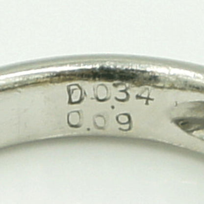 石川暢子(イシカワ ノブコ)Pt900/K18ダイヤモンドリング　D0.34ct　リングサイズ10号　重量6.96ｇ(石の重量含む)　レディース（中古）