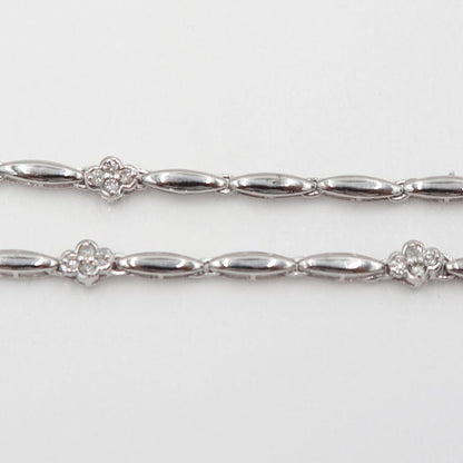 K18WGダイヤモンドネックレス　D0.37ct　ネックレス長さ:40cm　重量8.89ｇ(石の重量を含む) (中古)