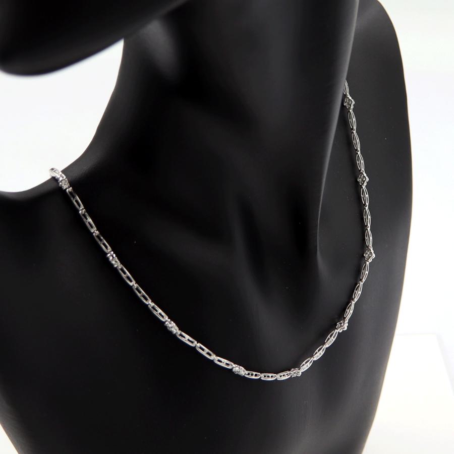 K18WGダイヤモンドネックレス　D0.37ct　ネックレス長さ:40cm　重量8.89ｇ(石の重量を含む) (中古)