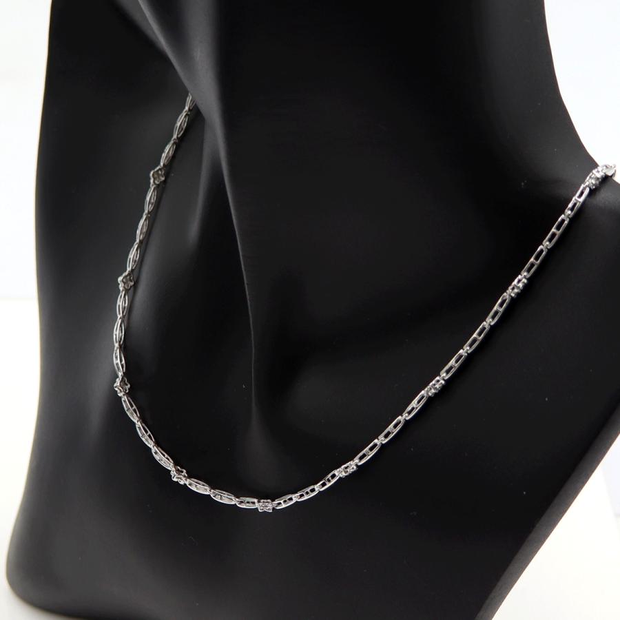 K18WGダイヤモンドネックレス　D0.37ct　ネックレス長さ:40cm　重量8.89ｇ(石の重量を含む) (中古)