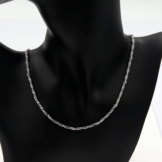 K18WGダイヤモンドネックレス　D0.37ct　ネックレス長さ:40cm　重量8.89ｇ(石の重量を含む) (中古)