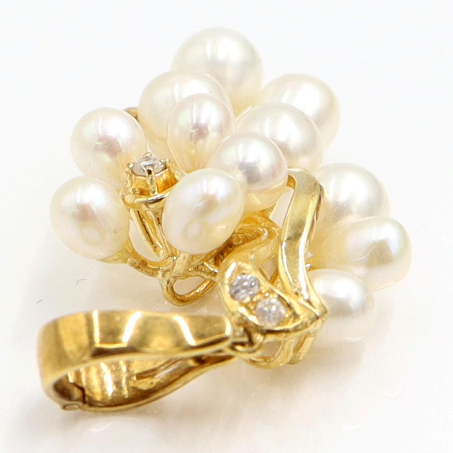 K18淡水ペールペンダントトップ　重量5.23ｇ(石の重量含む) （中古）