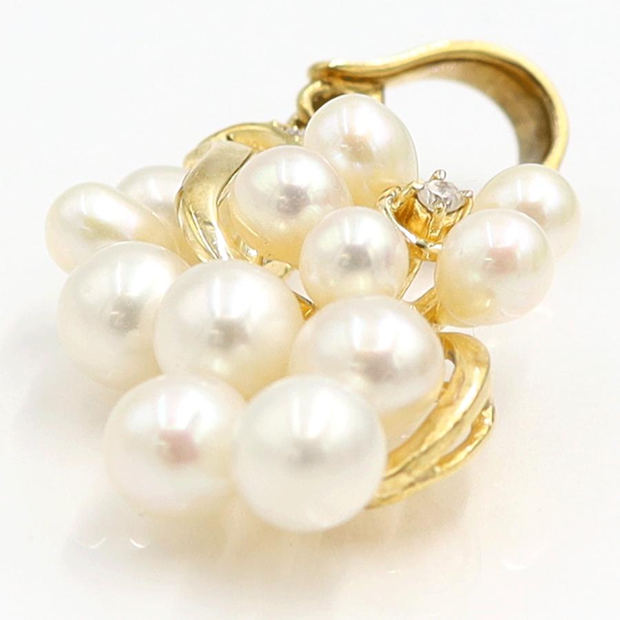 K18淡水ペールペンダントトップ　重量5.23ｇ(石の重量含む) （中古）