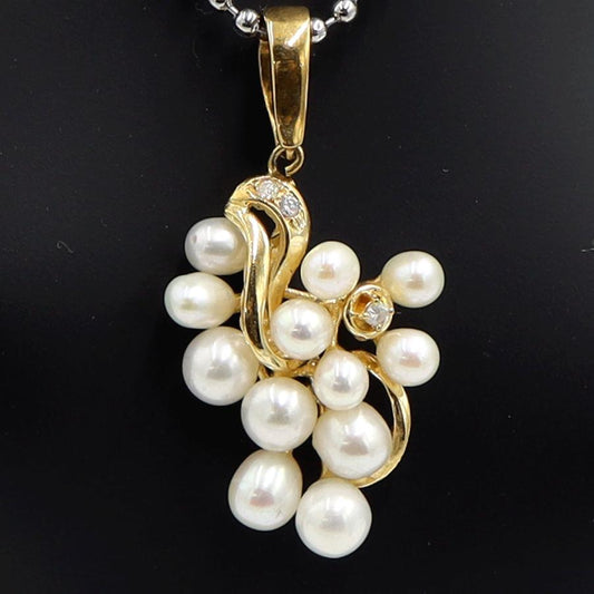 K18淡水ペールペンダントトップ　重量5.23ｇ(石の重量含む) （中古）