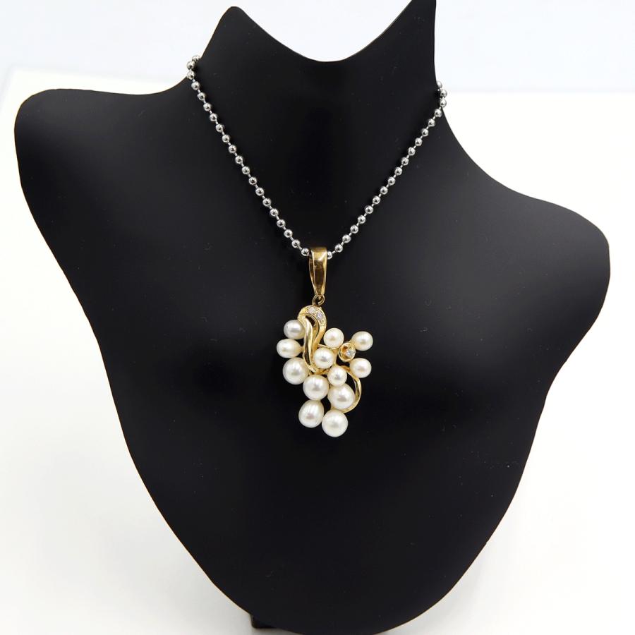 K18淡水ペールペンダントトップ　重量5.23ｇ(石の重量含む) （中古）