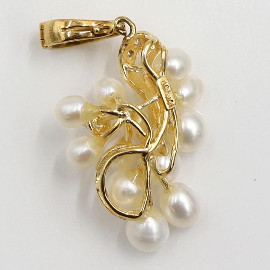 K18淡水ペールペンダントトップ　重量5.23ｇ(石の重量含む) （中古）