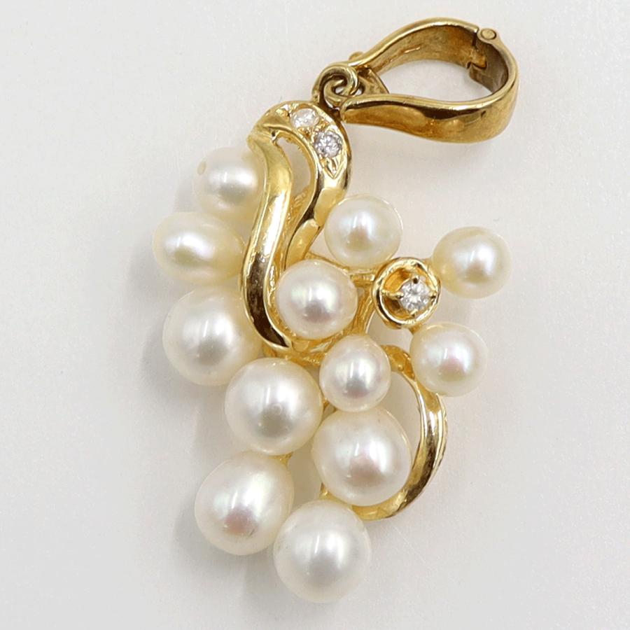 K18淡水ペールペンダントトップ　重量5.23ｇ(石の重量含む) （中古）