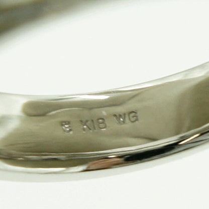 K18WGファッションリング　リングサイズ19号　重量6.25ｇ　レディース（中古）