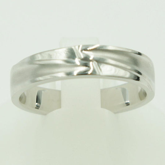 K18WGファッションリング　リングサイズ19号　重量6.25ｇ　レディース（中古）