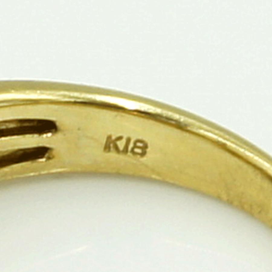 K18サファイアダイヤモンドリング　S0.75ct　D0.10ct　リングサイズ12号　重量5.11ｇ(石の重量含む)　レディース（中古）