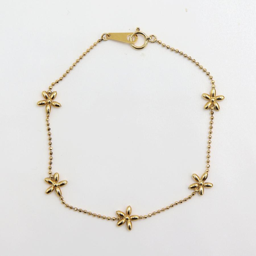 K18デザインブレスレット　長さ18.0cm　重量2.38ｇ（中古）