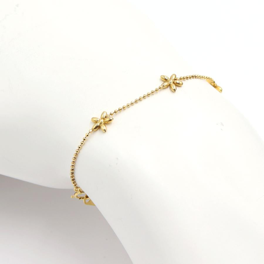 K18デザインブレスレット　長さ18.0cm　重量2.38ｇ（中古）