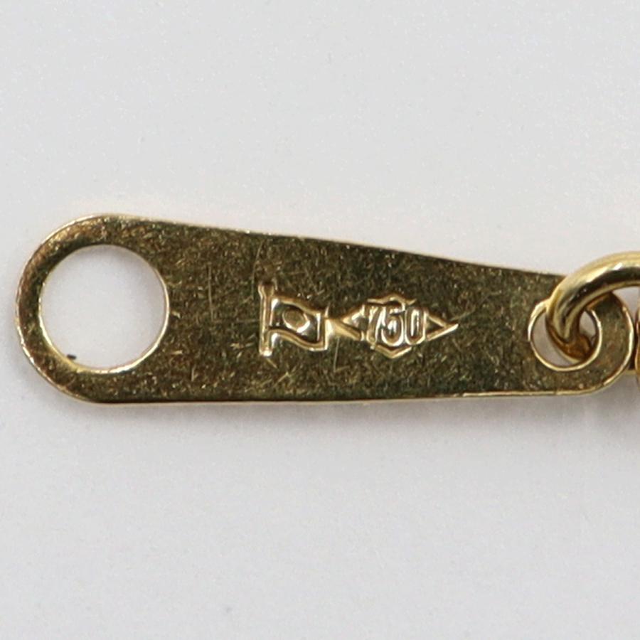 K18デザインブレスレット　長さ18.0cm　重量2.30ｇ（中古）