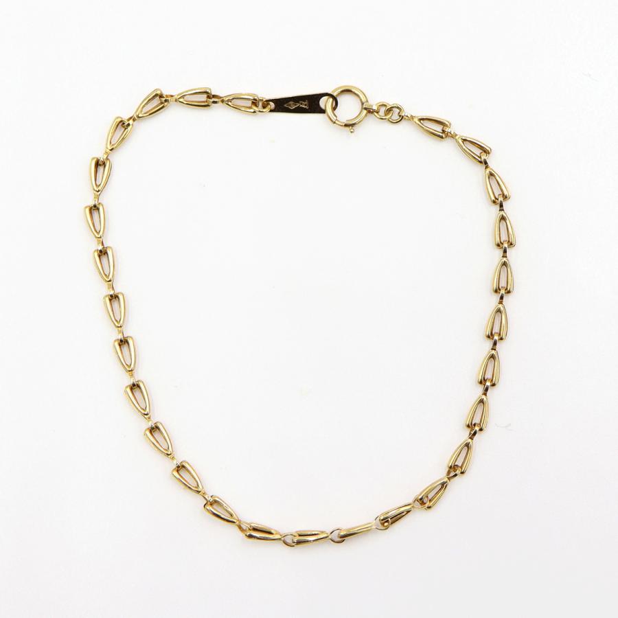 K18デザインブレスレット　長さ18.0cm　重量2.30ｇ（中古）