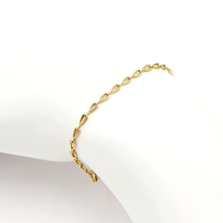 K18デザインブレスレット　長さ18.0cm　重量2.30ｇ（中古）