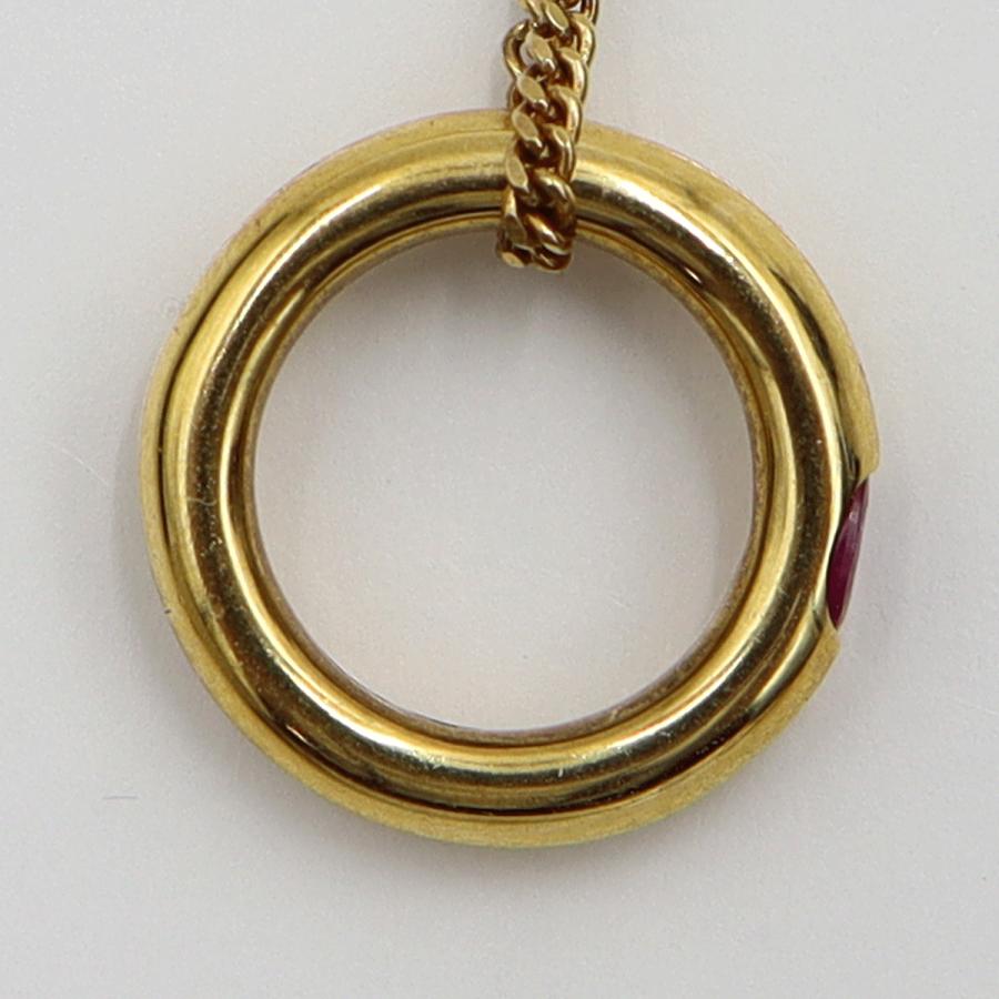 K18ルビーペンダントトップ付ネックレス　ネックレス長さ約39cm　重量6.91ｇ(石の重量含む) レディース（中古）