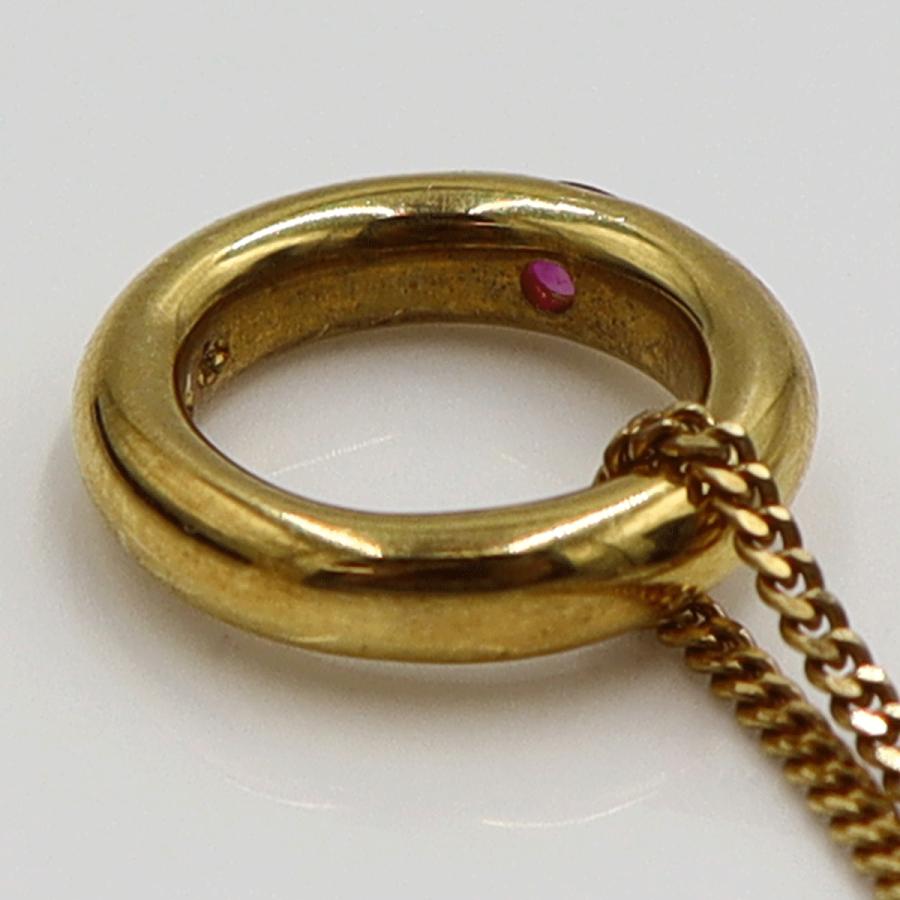 K18ルビーペンダントトップ付ネックレス　ネックレス長さ約39cm　重量6.91ｇ(石の重量含む) レディース（中古）