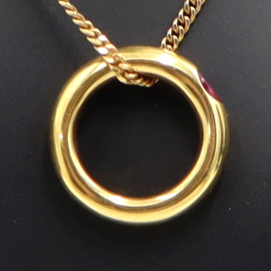 K18ルビーペンダントトップ付ネックレス　ネックレス長さ約39cm　重量6.91ｇ(石の重量含む) レディース（中古）