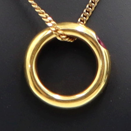 K18ルビーペンダントトップ付ネックレス　ネックレス長さ約39cm　重量6.91ｇ(石の重量含む) レディース（中古）