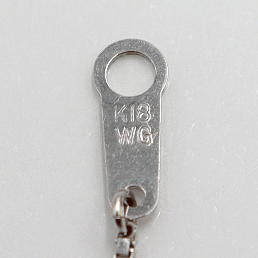 Pt900/K18WGオパールネックレス　OP1.08ct　D0.53ct　ネックレス長さ44cm　重量6.43ｇ(石の重量含む) レディース(中古)