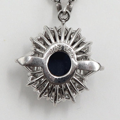 Pt900/K18WGオパールネックレス　OP1.08ct　D0.53ct　ネックレス長さ44cm　重量6.43ｇ(石の重量含む) レディース(中古)