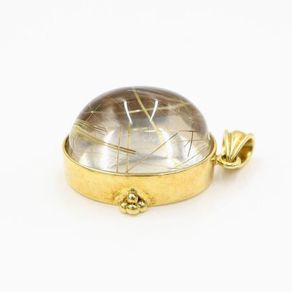 K18ルチルクォーツペンダントトップ　R0.13ct　重量11.70ｇ(石の重量含む)　レディース(中古)