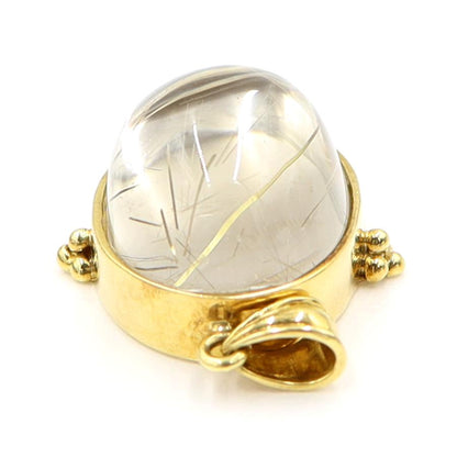 K18ルチルクォーツペンダントトップ　R0.13ct　重量11.70ｇ(石の重量含む)　レディース(中古)