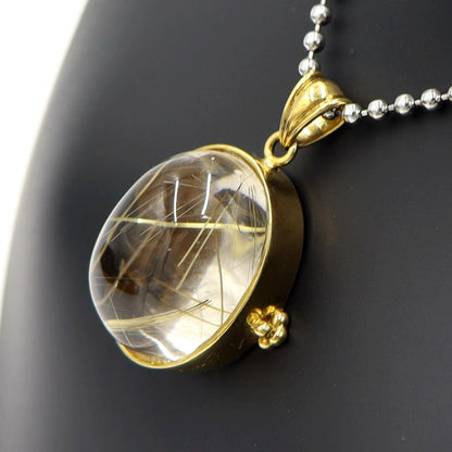 K18ルチルクォーツペンダントトップ　R0.13ct　重量11.70ｇ(石の重量含む)　レディース(中古)