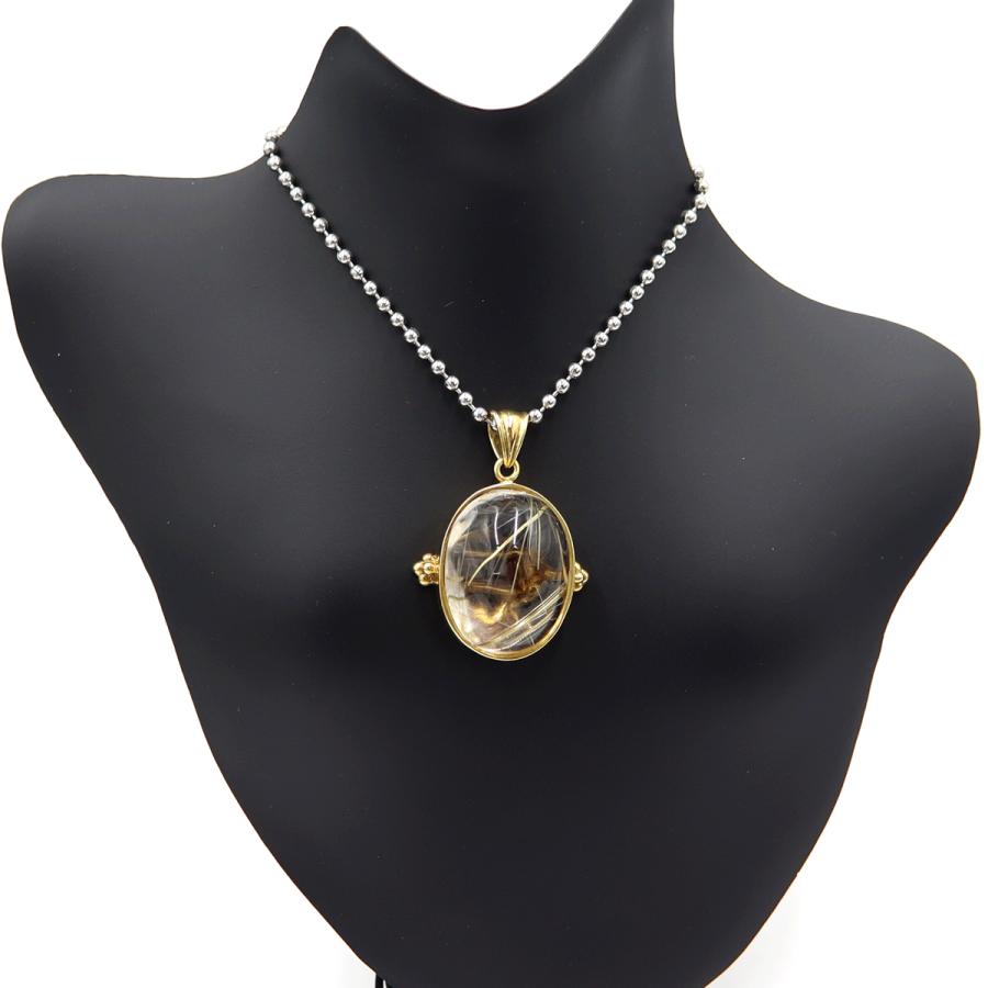 K18ルチルクォーツペンダントトップ　R0.13ct　重量11.70ｇ(石の重量含む)　レディース(中古)