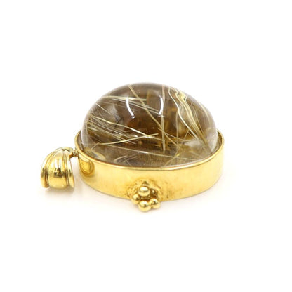 K18ルチルクォーツペンダントトップ　R0.13ct　重量11.70ｇ(石の重量含む)　レディース(中古)