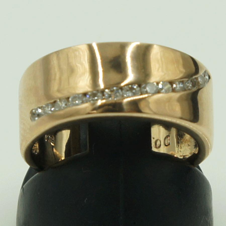 K18ダイヤモンドリング　D0.30ct　リングサイズ11号　重量5.72ｇ(石の重量含む)（中古）