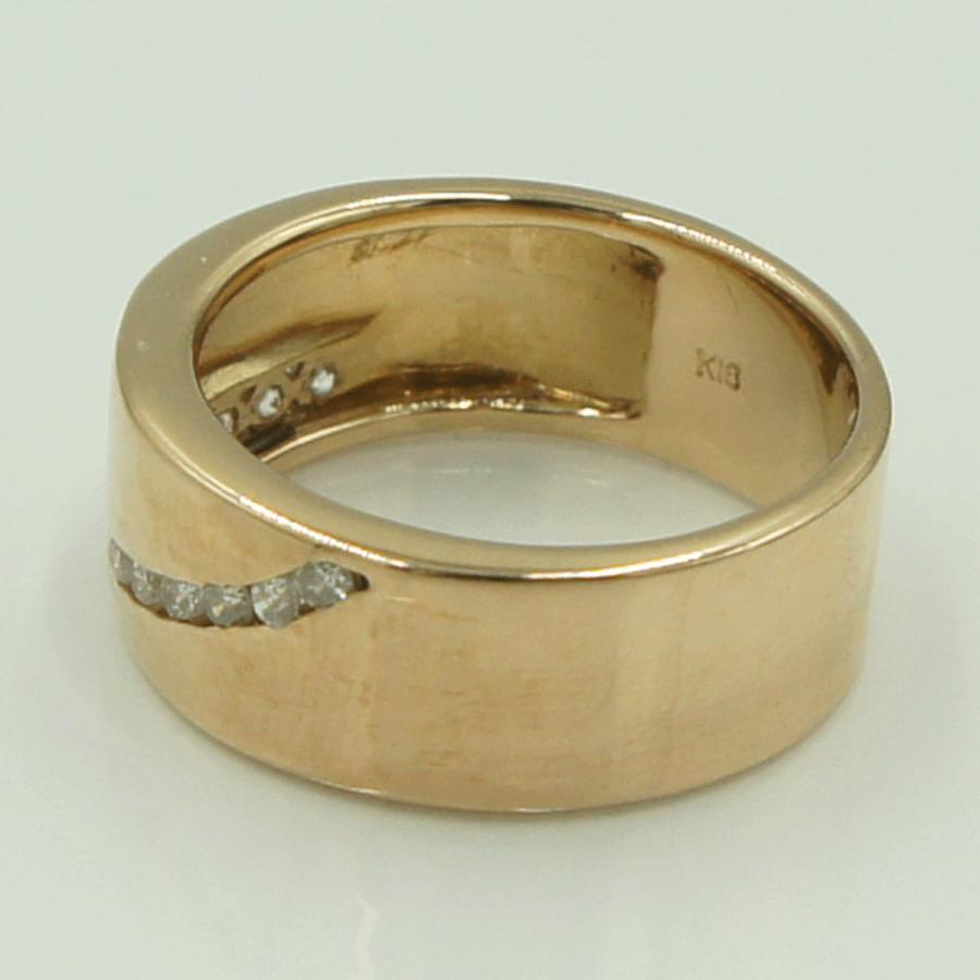 K18ダイヤモンドリング　D0.30ct　リングサイズ11号　重量5.72ｇ(石の重量含む)（中古）