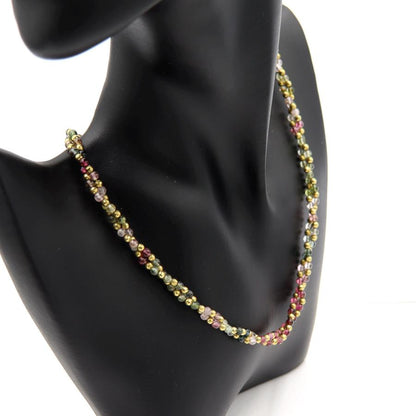 K18トルマリンネックレス　ネック長さ：最大約50cm(スライドボールで調整可能)　重量14.97ｇ(石の重量を含む)　レディース(中古)