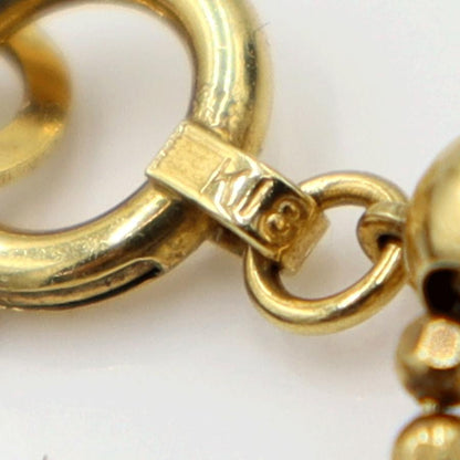 K18トルマリンネックレス　ネック長さ：最大約50cm(スライドボールで調整可能)　重量14.97ｇ(石の重量を含む)　レディース(中古)