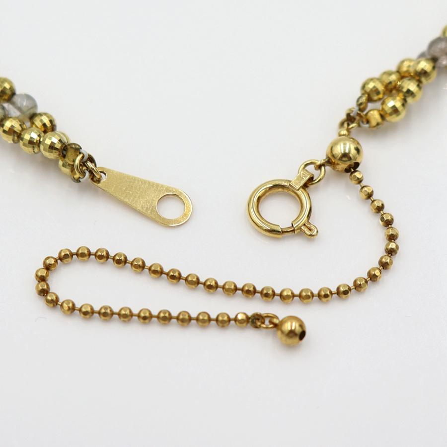 K18トルマリンネックレス　ネック長さ：最大約50cm(スライドボールで調整可能)　重量14.97ｇ(石の重量を含む)　レディース(中古)