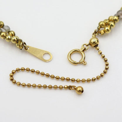 K18トルマリンネックレス　ネック長さ：最大約50cm(スライドボールで調整可能)　重量14.97ｇ(石の重量を含む)　レディース(中古)