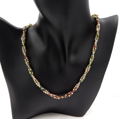 K18トルマリンネックレス　ネック長さ：最大約50cm(スライドボールで調整可能)　重量14.97ｇ(石の重量を含む)　レディース(中古)