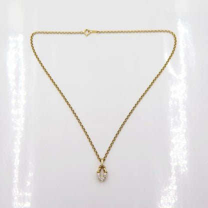 K18ダイヤペンダントネックレス　D0.30ct　ネック長さ約39cm　重量7.91ｇ(石の重量含む)(中古)