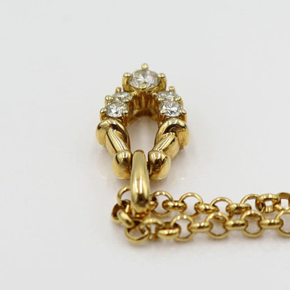 K18ダイヤペンダントネックレス　D0.30ct　ネック長さ約39cm　重量7.91ｇ(石の重量含む)(中古)