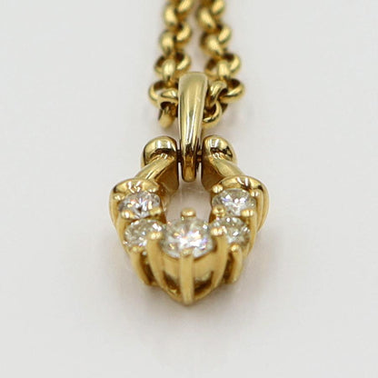 K18ダイヤペンダントネックレス　D0.30ct　ネック長さ約39cm　重量7.91ｇ(石の重量含む)(中古)