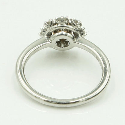 Pt900/K18ダイヤモンドリング「フラワー」 BD0.30ct　D0.30ct リングサイズ11号 重量4.55ｇ(石の重量含む) （中古）