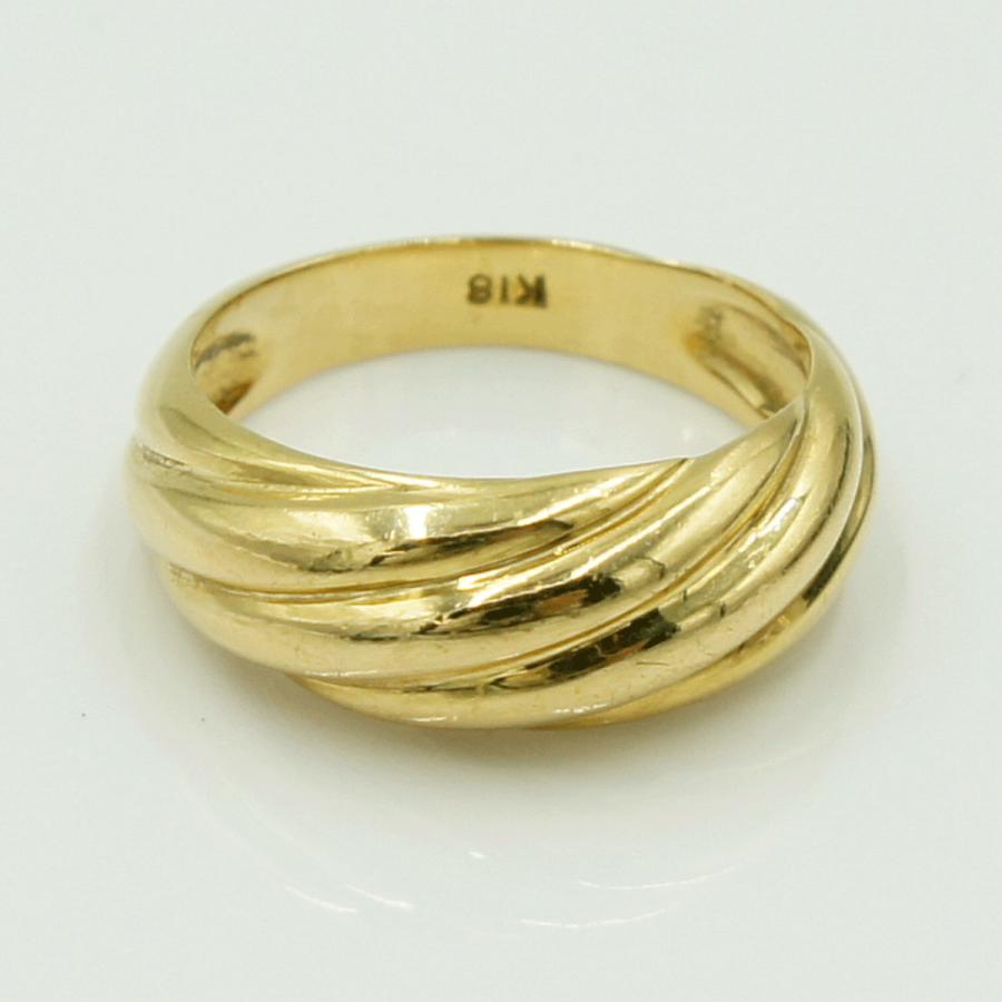 K18ファッションリング　リングサイズ13号　重量5.72ｇ　レディース（中古）