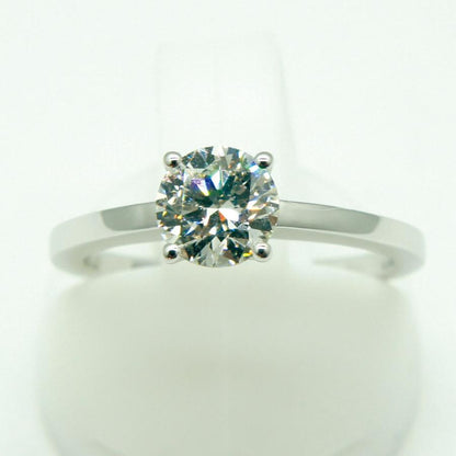 K18WGダイヤモンドリング 0.7ct　Hカラー/VVS1/EX　鑑定書有り　リングサイズ8号　重量2.7ｇ（中古）