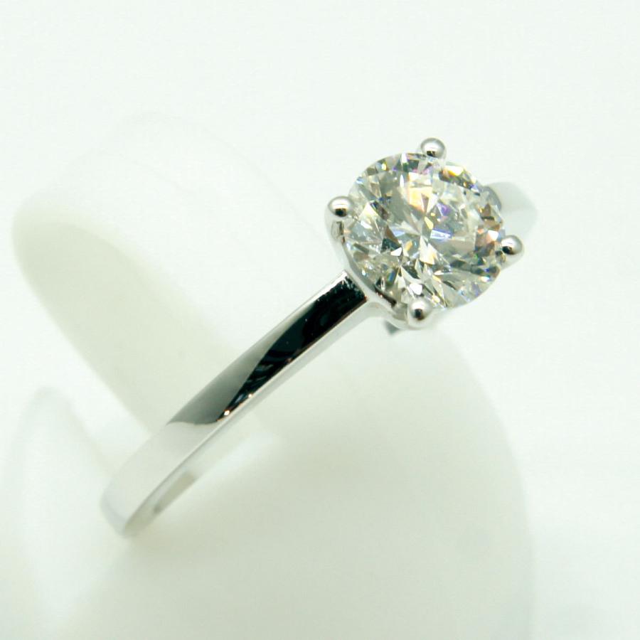 K18WGダイヤモンドリング 0.7ct　Hカラー/VVS1/EX　鑑定書有り　リングサイズ8号　重量2.7ｇ（中古）